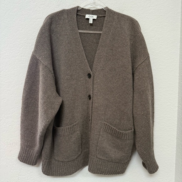 COS Chunky Cashmere Blend Cardigan - Picture 1 of 7